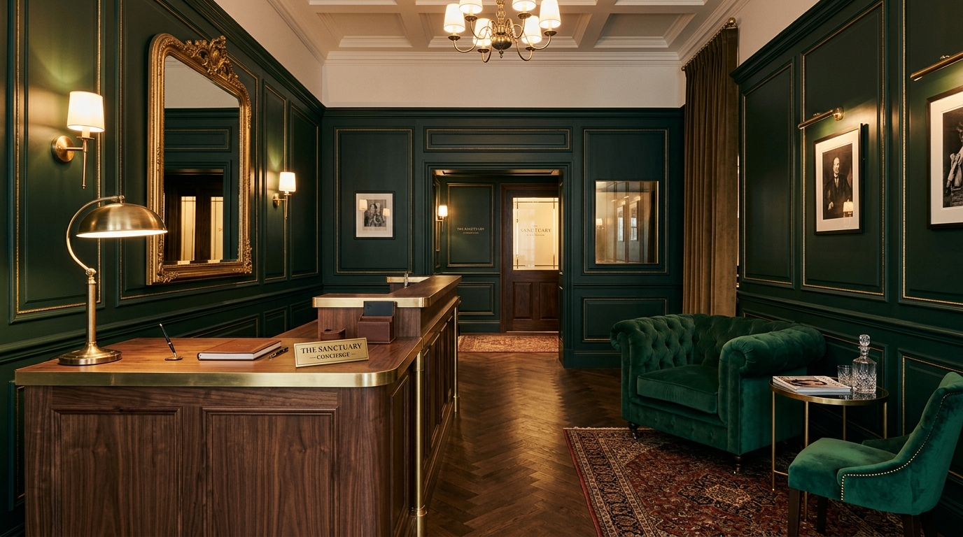 Greenwood Barbers Concierge Reception Desk